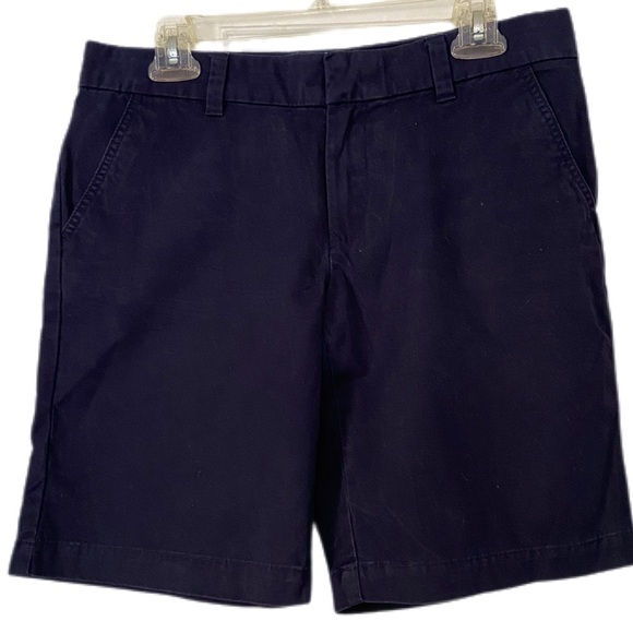 Tommy Hilfiger Chino Bermuda Shorts Navy Mid Rise Size 6 - Picture 1 of 11